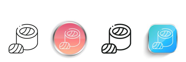 maki icon thin linear regular and button style vector image