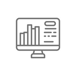 presentation on computer infographics line vector image