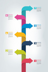 timeline vertical report template chart scheme vector image