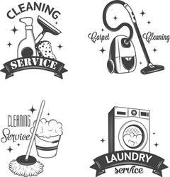 Vintage Cleaning Service Badges & Labels Vector Image