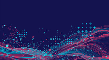 abstract flowing wave lines design element vector image