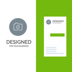 Camera image basic ui grey logo design vector