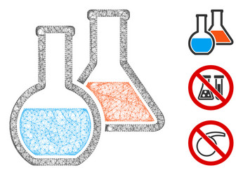 Chemistry polygonal web mesh vector