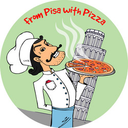 From pisa with pizza vector