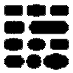 Vintage labels and frames set design elements Vector Image