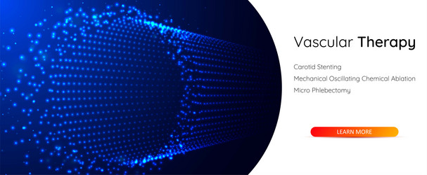 abstract tunnel of small dots with depth field vector image