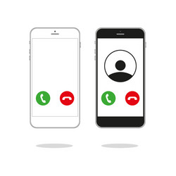 generic incoming phone call screen user interface vector