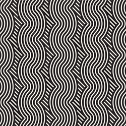seamless pattern concentric wavy lines vector image