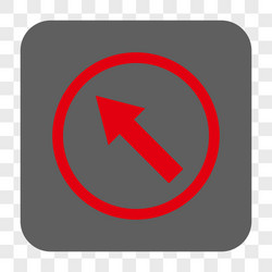 up-left rounded arrow square button vector image
