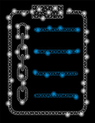 bright mesh network blockchain contract with flash vector image