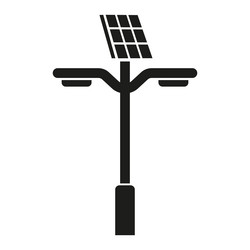 Solar panel lighting system street lamp Royalty Free Vector