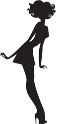 Woman Silhouette Figure Vector Image