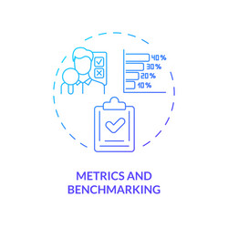 2d thin line gradient icon metrics vector