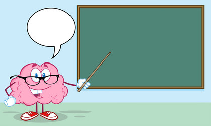 Animated Smart Brain Learning vector image