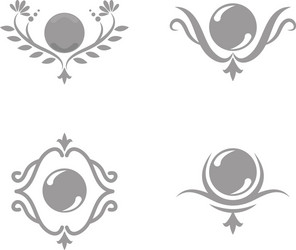 Seashell sea star mollusk and pearl Royalty Free Vector