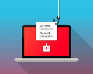 phishing concept hacker stealing login password vector image