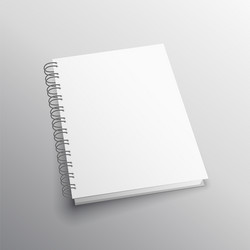 double loop binding book mockup template vector image