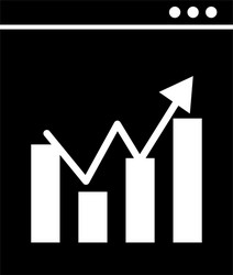 template computer with statistics graph vector