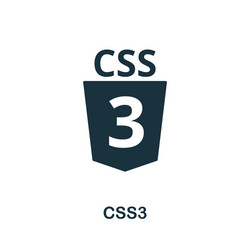 css3 icon simple element from website development vector