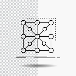 data framework app cluster complex line icon vector image