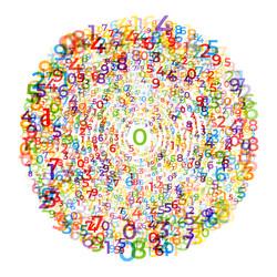 digital data array abstract concentric circles vector image