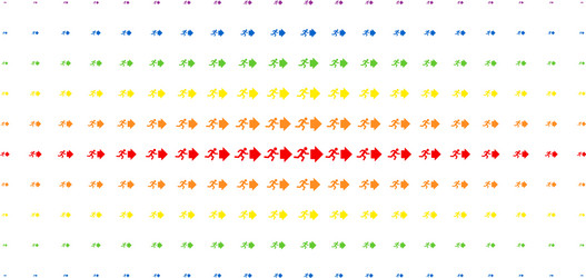 Exit direction spectrum halftone effect vector