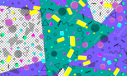 pop art color background memphis pattern vector image