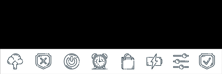 user interface line icons linear set quality vector image