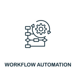 Workflow automation icon monochrome simple vector