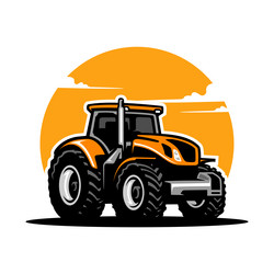 Old yellow tractor Stock Vector by ©kokandr 5621800