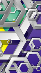 Abstract geometric background with hexagon vector