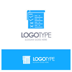 checklist testing report qa blue logo vector image