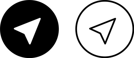 flat compass for web design location icon vector image