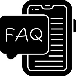 Mobile FAQ Chat Icon Vector Image