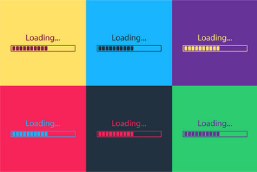 pop art loading icon isolated on color background vector image