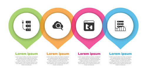 set server search cloud computing broken file vector image