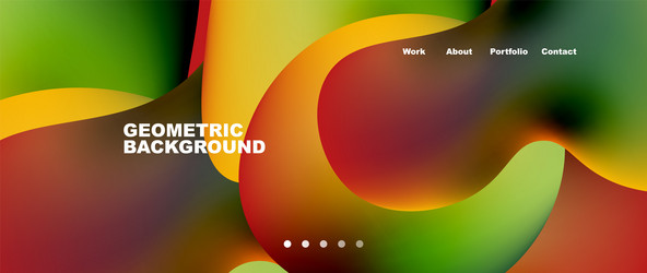 flowing gradient colors and round elements vector image