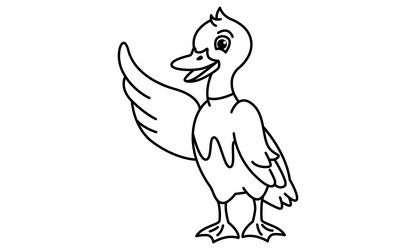 funny duck cartoon vector