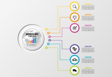 infographic design template with options steps vector image
