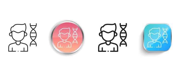 male icon thin linear regular and button style vector image