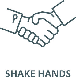 Shake hands line icon linear concept vector