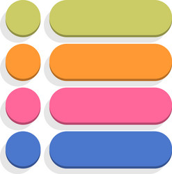 flat blank icon empty internet color button vector image