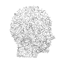 Head human face wireframe technology Royalty Free Vector