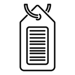 scan bar code tag icon outline check vector image