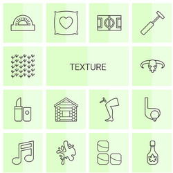 14 texture icons vector