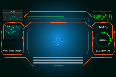 Abstract futuristic hud user interface background vector