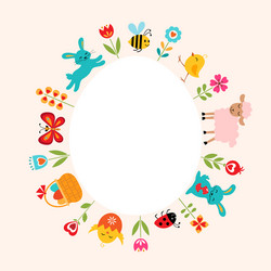 Cheerful Easter Card Vector Image