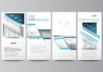 Flyers set modern banners business templates vector