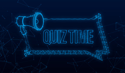 megaphone banner - quiz time plexus icon vector