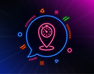 timer line icon time sign location pointer vector image